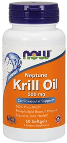 NOW Krill Oil, 500 mg, 60 Softgels