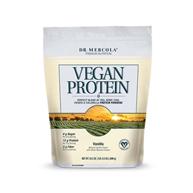 Dr. Mercola  Vegan Protein Vanilla  1 lb. 5 oz.