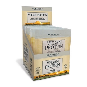 Dr. Mercola  Vegan Protein Single Serve Vanilla  14 Servings