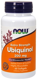 NOW Ubiquinol, 200 mg, 60 Softgels