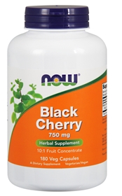 NOW Black Cherry Fruit Extract, 750 mg, 180 VCaps