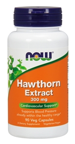 NOW Hawthorn Extract, 300 mg, 90 Vcaps