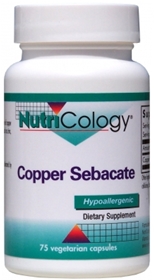 Nutricology  Copper Sebacate  75 Vegetarian Caps