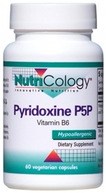Nutricology  Pyridoxine P5P (B-6)  60 Vegetarian Caps