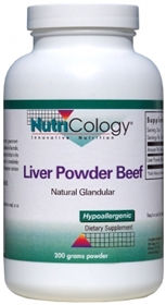 Nutricology  Liver Powder Beef Natural Glandular  200 Grams
