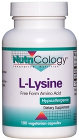 Nutricology  L-Lysine 500 Mg  100 Vegetarian Caps