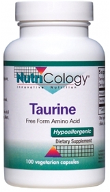 Nutricology  L-Taurine 500 Mg  100 Vegetarian Caps