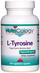 Nutricology  L-Tyrosine 500 Mg  100 Vegetarian Caps