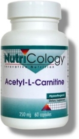 Nutricology  Acetyl-L-Carnitine 250 mg  60 Vegetarian Capsules