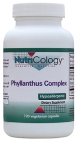 Nutricology  Phyllanthus Complex  120 Vegetarian Caps
