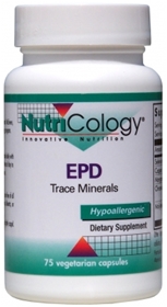 Nutricology  EPD Trace Minerals  75 Vegetarian Capsules