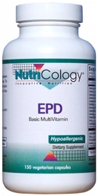 Nutricology  EPD Basic Multivitamin  150 Vegetarian Capsules