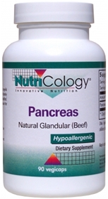 Nutricology  Pancreas Beef Natural Glandular  90 Caps