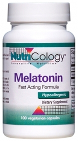 Nutricology  Melatonin 1.3 Mg  100 Vegetarian Caps