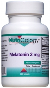 Nutricology  Melatonin 3 Mg  120 Tablets