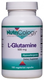 Nutricology  L-Glutamine 500 Mg  100 Vegetarian Caps