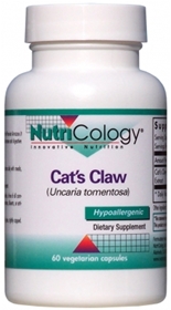 Nutricology  Cat&#39;s Claw  60 Vegetarian Capsules