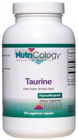 Nutricology  Taurine 1000 Mg  250 Vegetarian Caps