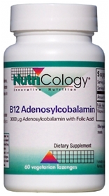 Nutricology  B12 Adenosylcobalamin  60 Vegetarian Lozenges