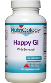Nutricology  Happy GI With Benegut&#174;  180 Vegetarian Capsules 