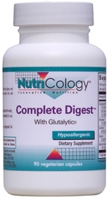 Nutricology  Complete Digest™ With Glutalytic&#174;  90 Vegetarian Capsules