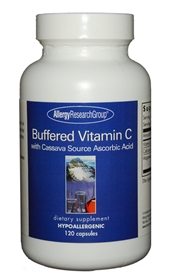 Allergy Research  Buffered Vitamin C/Cassava  120 Vcaps