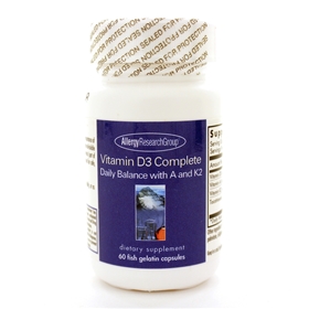 Allergy Research   Vitamin D3 Complete w/ Vit A and K2   60 sg