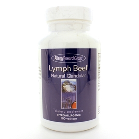 Allergy Research  Lymph Beef Natural Glandular  100 Caps