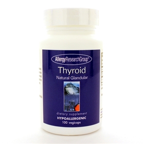Allergy Research  Thyroid Natural Glandular  100 Caps