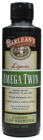 Barleans Lignan Omega Twin Liquid, 12oz