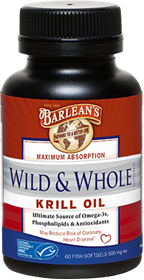 Barleans Wild &amp; Whole Krill Oil, 60 gels