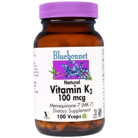 Bluebonnet Nutrition, Vitamin K2, 100 mcg, 100 Vcaps