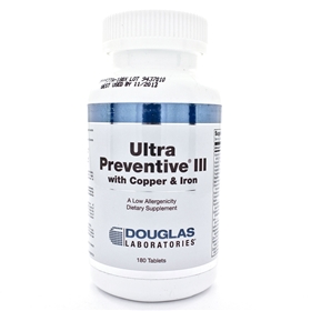 Douglas Labs  Ultra Preventive III with Copper and Iron  180 Tabs