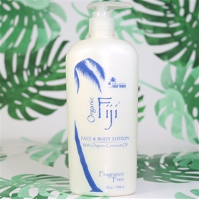 Organic Fiji - Fragrance Free Organic coconut  oil lotion - 7oz 