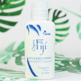 Organic Fiji - Fragrance Free Organic coconut  oil lotion - 3oz 