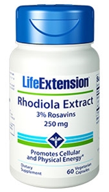 Life Extension Rhodiola Extract, 250mg, 60 Vcaps