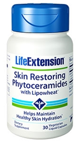 Life Extension Skin Restoring Ceramides with Lipowheat, 30 Liquid Caps