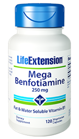 Life Extension Mega Benfotiamine, 250mg, 120 vcaps
