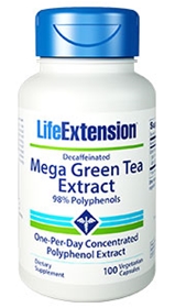 Life Extension Mega Green Tea Extract (Decaffeinated), 100 Vcaps