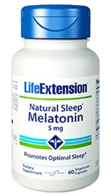 Life Extension Natural Sleep Melatonin, 5mg, 60 caps