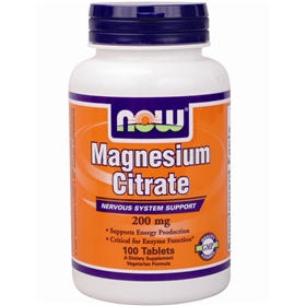 NOW Magnesium Citrate Tabs, 100 tabs