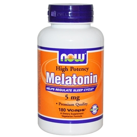 NOW Melatonin, 5 mg, 180 Vcaps