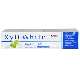 NOW XyliWhite Platinum Mint Toothpaste Gel - 6.4 oz, w/Baking Soda