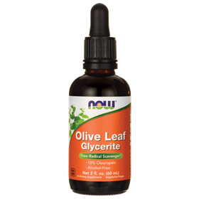 NOW Olive Leaf Glycerite 18%, Vegetarian, 2 oz