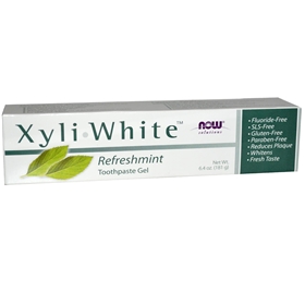 NOW XyliWhite Toothpaste, Refreshmint Toothpaste Gel, 6.4 oz
