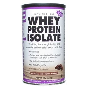 Bluebonnet 100% Natural Whey Protein Isolate, Natural Chocolate Flavor, 1 pound