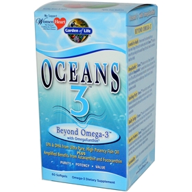 Garden of Life Oceans 3 Beyond Omega-3, 60 Gels