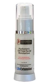 Life Extension Cosmesis Hyaluronic Oil-Free Facial Moisturizer, 1oz