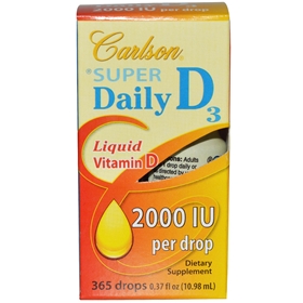 Carlson Labs Super Daily D-3 2,000 IU, 365 Drops
