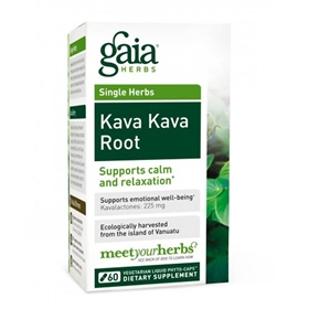 Gaia Herbs Kava Kava Root, 60 Liquid Phyto-Caps